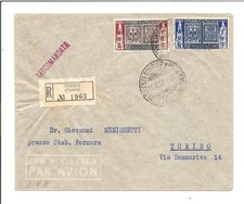 AMG - FTT     RACCOMANDATA PRIMI FRANCOBOLLI DI MODENA E PARMA  26-06-1952