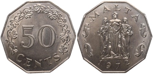 Malta cent 1972 lega - malta, di
