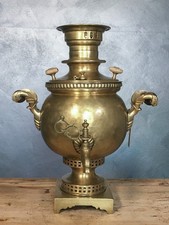 Samovar antico russo in ottone XIX secolo