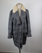 LEVI'S CAPPOTTO LANA GIACCA DONNA TG L WOMAN WOOL COAT VINTAGE CASUAL PELLICCIA