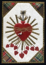 santino manufatto collage 1800 SACRO CUORE DI GESU'