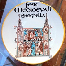 Piatto FESTE MEDIEVALI, BRISIGHELLA (Ravenna). Ceramica. Da appendere, perfetto