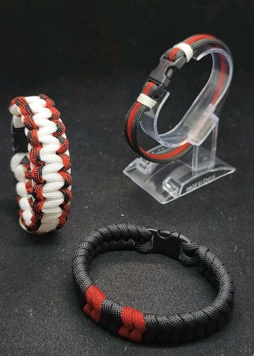 Bracciali paracord rosso - 3,
