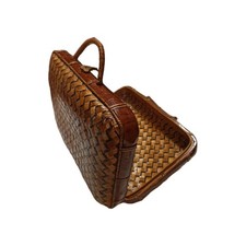 ANTICA BORSA IN VIMINI LEGNO