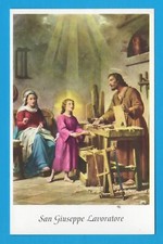 S. Giuseppe Lavoratore santino
