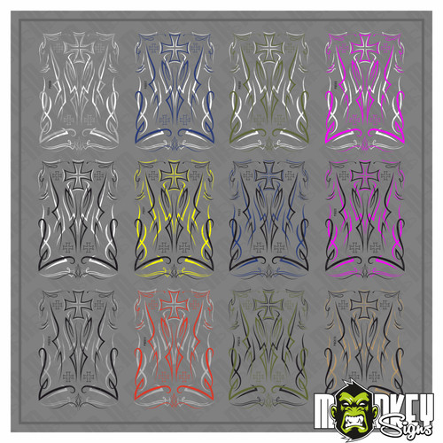Set adesivi strisce gessato
