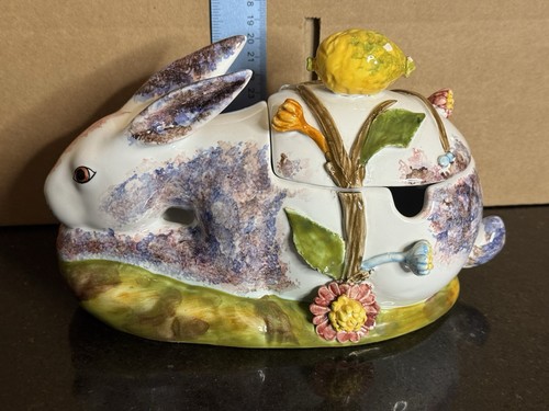 Porta conigli faience - conigli,