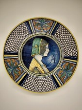 Piatto antico ceramica maiolica Deruta primi anni del 900 da 33 cm. Perfetto