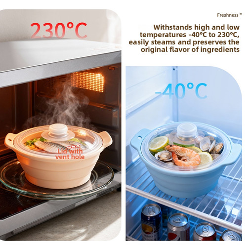 Silicone steamer for microwave - steamer,