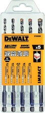 DEWALT Set 5 Punte Muro Legno