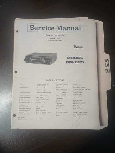 Bowman 1125 manuale - bowman, bm