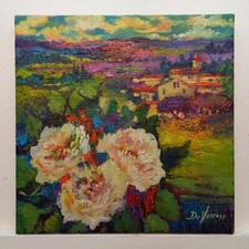 Quadro dipinto paesaggio fiori - quadro,
