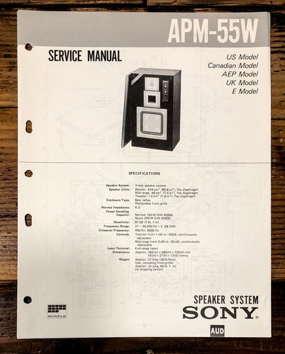 Sony apm 55w - apm-55w, manuale