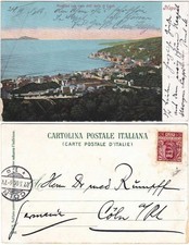 NAPOLI - POSILLIPO CON VISTA DELL'ISOLA DI CAPRI - VIAGG. 1906 -88368-