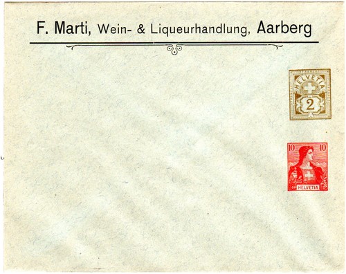 Svizzera c busta - 2+10, c.