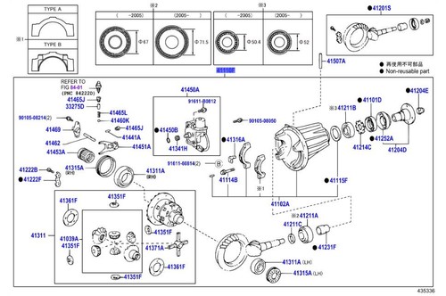 Toyota differenziale anteriore - toyota,