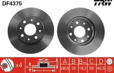 Set freni a disco TRW DF4375