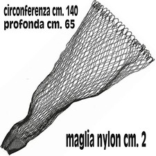 Rete Ricambio Guadino Pesca Carpa Mare Maglia Larga Idrorepellente Nylon Robusta