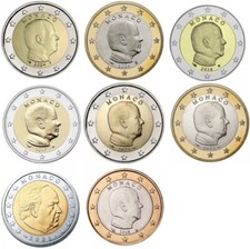 Moneta 2€ 1€ Euro Monaco