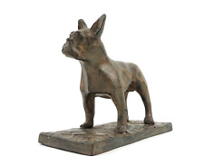 Statua cane bronzo bulldog Pierre Chenet firmata scultura chien