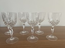 Set Bicchieri vintage a calice in cristallo servizio flute di vetro