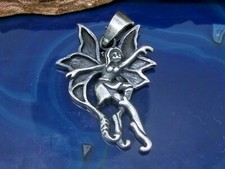 Elfo Ciondolo 925 Argento Sterling Fata Gotico Angelo