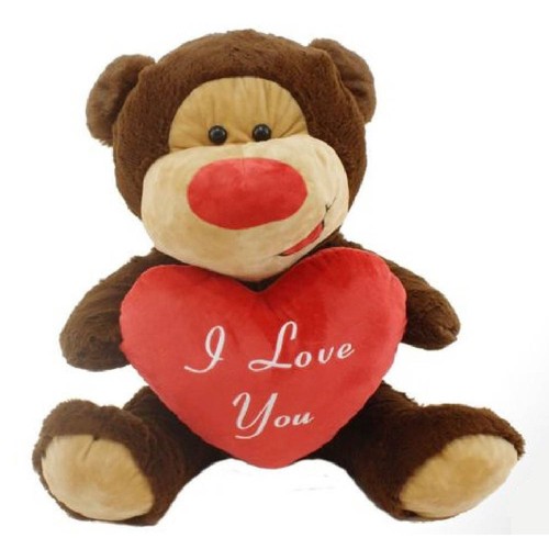 Orso peluche con cuore - peluche,