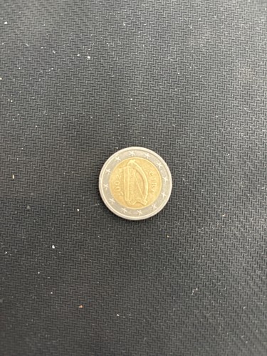 Moneta euro con arpa - moneta,