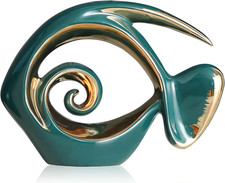 Statuette Di Pesce in Ceramica