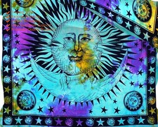 Set Letto Mandala Del Sole Fatta A Mano Indiana Copriletto Bohemien