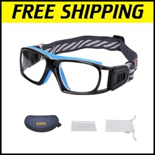 Occhiali sportivi regolabili con lente antiappannamento per sicurezza basket e calcio