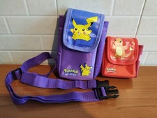 ACCESSORI POKEMON NINTENDO GAME BOY - ASTUCCI + CAVO PIKACHU - vintage - 1999