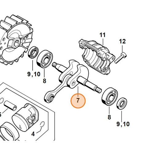 Stihl albero motore gomito - stihl, a