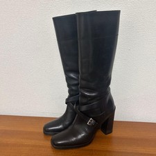PRADA Long Boots 36.5 Black