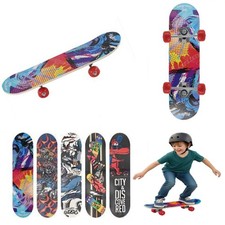 SKATEBOARD SKATE IN LEGNO FANTASIE VARIE COLORATO BAMBINI RAGAZZI 60CM 90459