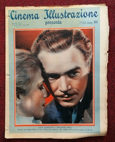 Cinema illustrazione 1936 - cinema, xi