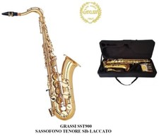 GRASSI SST900 SASSOFONO TENORE SIb LACCATO TENOR SAX + ASTUCCIO E ACCESSORI
