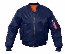 Giacca Aviatore Bomber MA-1 Blu Reversibile + Portachiavi Remove Before Flight