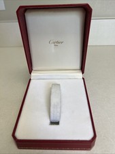 Autentica scatola orologio vintage Santos De Cartier rossa ref. 519 con interno bianco