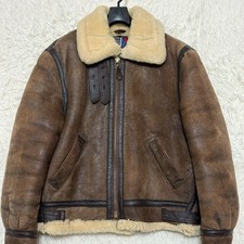 Giacca da volo Schott B-3 Shearling marrone taglia 40 vera pelle di pecora made in USA