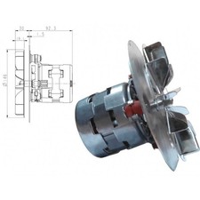 ESTRATTORE ASPIRATORE FUMI STUFA A PELLET PALAZZETTI NATALINI PL20CE0120