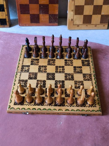 Unico set scacchi legno - set, in