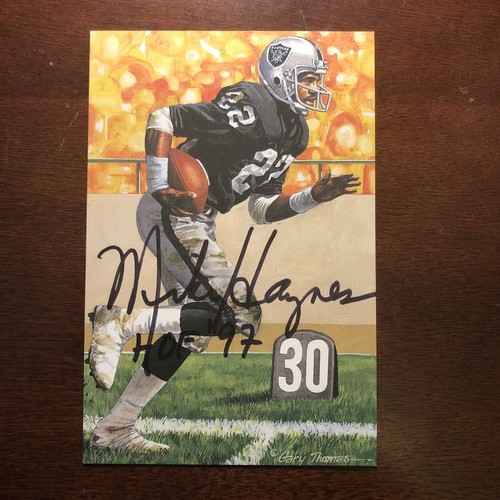 Mike haynes raiders autografo - mike,