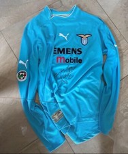 Maglia Calcio S.S. Lazio 2002-2003, Autografata, Maniche Lunghe (Colonnese 2)