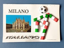 Cartolina ufficiale originale a rilievo Mondiali Italia '90 Milano - 15x10 cm