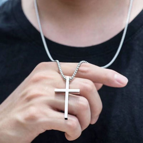 Vnox collana croce per uomo - croce,