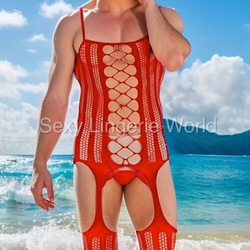 Uomo body calze rete - calze,