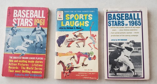 Lot vintage baseball books - lot,