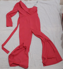 tuta jumpsuit monospalla fuscia