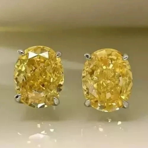 Borchie diamanti gialli - diamanti,